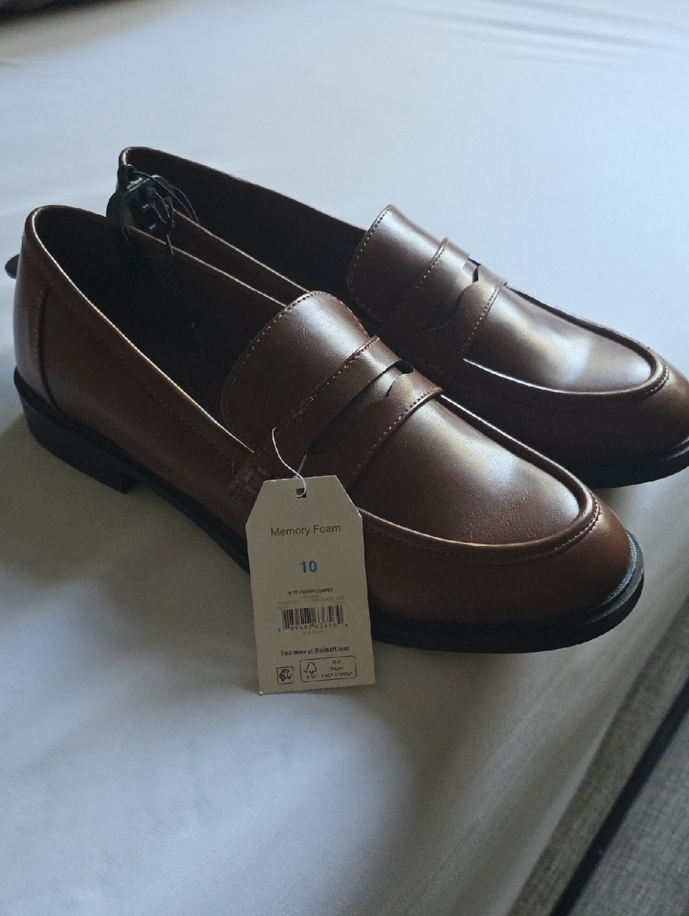 Time and Tru Women's Brown Penny Loafers Size 10 NWT - Picture 2 of 9